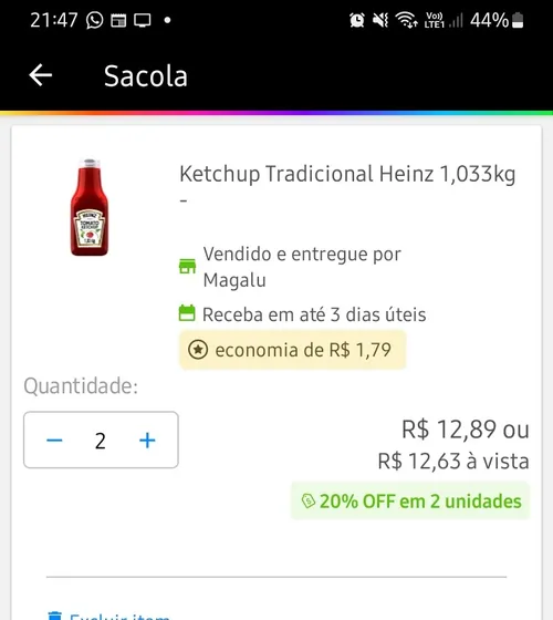 Imagem na descrição da promoção