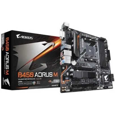  Placa-mãe Gigabyte para AMD AM4 B450 AORUS M DDR4 