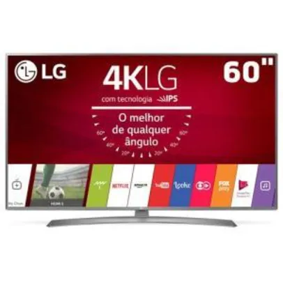 Smart TV LED 60" Ultra HD 4K LG 60UJ6585 WebOS 3.5, HDR - R$ 4319