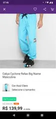 Calça cyclone de veludo tamanho | R$140