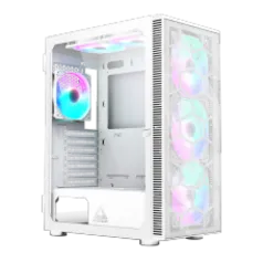 Gabinete Gamer Montech x3 MESH, ATX, Mid Tower, White 6 fans