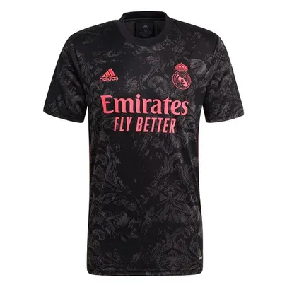 (App) Camisa Real Madrid Third 20/21 s/n° Torcedor Adidas Masculina - Preto | R$153