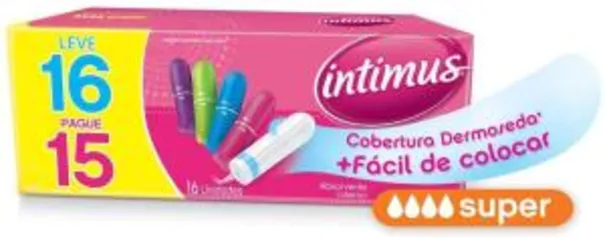 [Prime] Absorvente Interno Intimus Super, 16 unidades | R$6