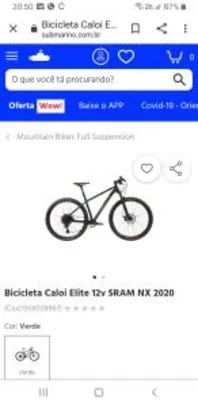 Bicicleta Caloi Elite 12v SRAM NX 2020 | R$ 5.999