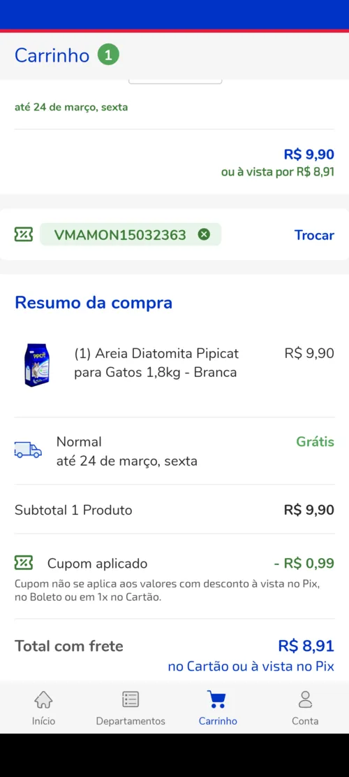 Imagem na descrição da promoção