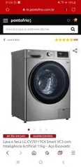 Lava e Seca LG CV7011TC4 Smart VC3 Inteligência Artificial 11kg | R$3799