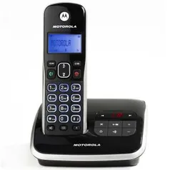 Telefone Digital sem Fio Motorola Dect 6.0 Auri 3500SE com Identificador de Chamadas, Secretária Eletrônica, Visor e Teclado Iluminados - Preto