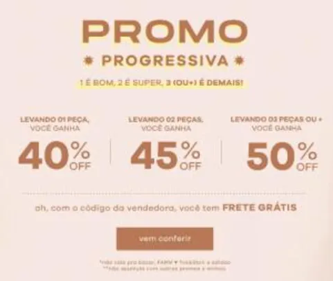 Promo Progressiva Farm - Até 50% OFF