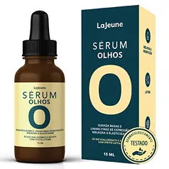 Serum Olhos + Ácido Hialurônico + Ativos com Efeito Lifting - 99% Ingredientes Naturais - Reduze rugas + atenua olheiras + Melhora a elasticidade – Te