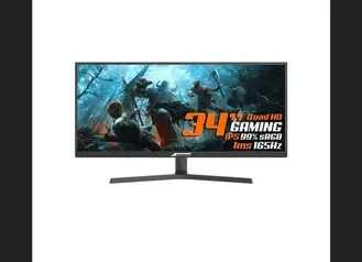 Monitor Gamer SuperFrame Vision Ultra, 34 Pol, UltraWide, 2.5K, Quad HD, IPS, 99% sRGB, HDR, FreeSync, 1ms, 165Hz, HDMI/DP, SFV3415