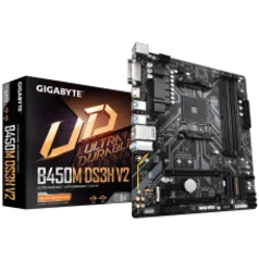 Placa Mãe Gigabyte B450M DS3H V2, Chipset B450, AMD AM4, mATX, DDR4