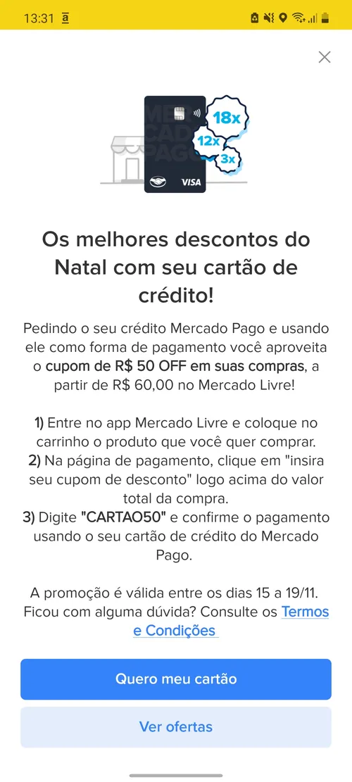 Imagem na descrição da promoção