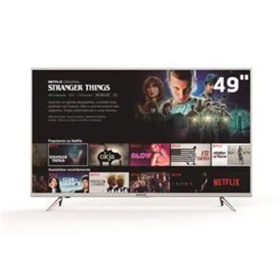 Smart TV LED 49" UHD 4K Semp TCL Toshiba 49K1US com HDR, Painel RGB, Wi-FI, Ginga, Miracast, Metallic Frame, Design Slim, HDMI e USB - R$1.979