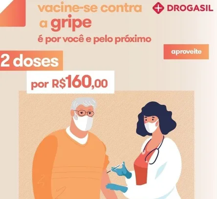 [2 DOSES] Vacina Gripe Influenza Quadrivalente: R$80 cada