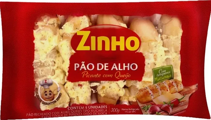 [Regiões selecionadas] Pão de Alho Picante ZINHO 300g | R$7,42