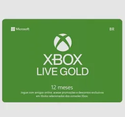 GIFT CARD XBOX 12 MESES LIVE GOLD