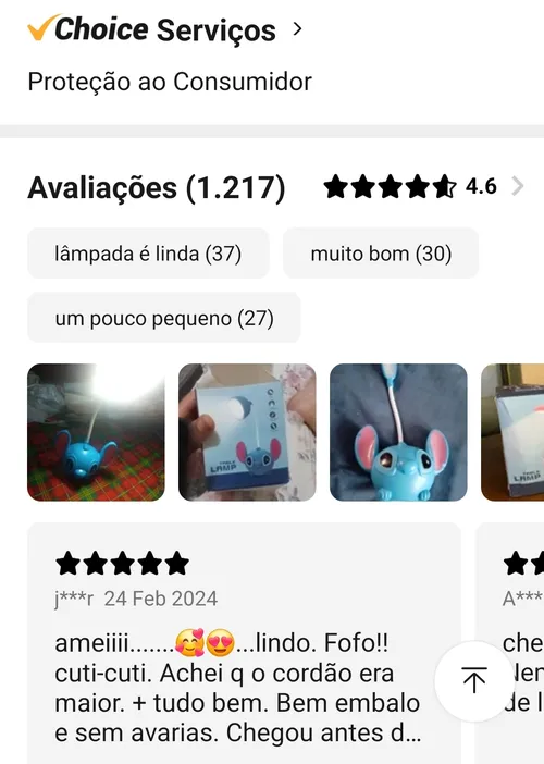 Imagem na descrição da promoção