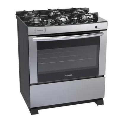 Foto do produto Fogao 6 Bocas Venax Delplus Vitreo Bl Inox Gas Glp