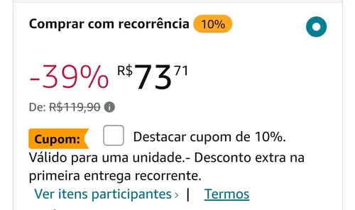 Imagem na descrição da promoção