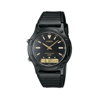 Relógio Casio Standard Masculino Preto Anadigi AW-49HE-1AVDF | R$126