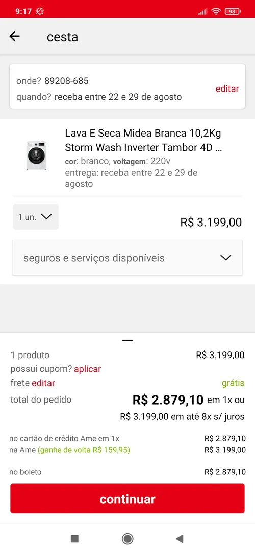 Imagem na descrição da promoção