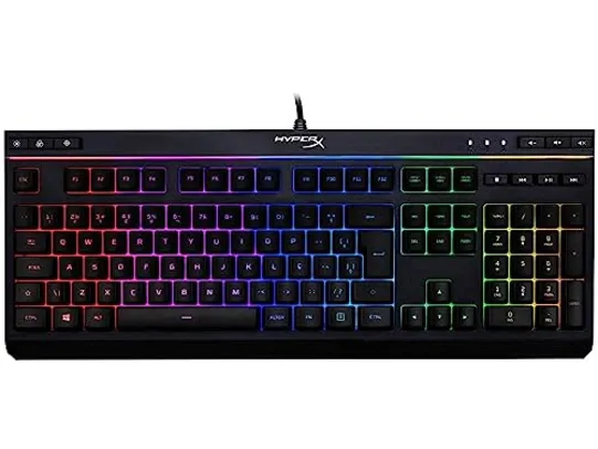 Teclado Gamer HyperX Alloy Core RGB, ABNT2, Membrana - PRETO