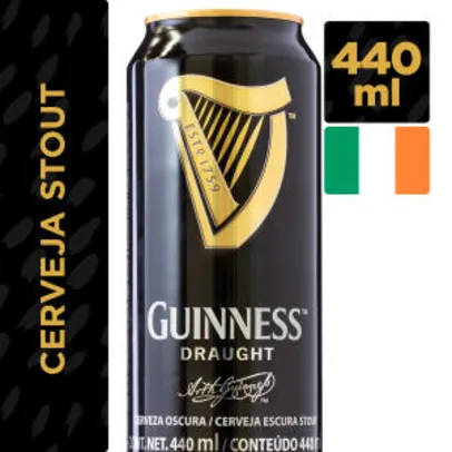 Cerveja Irlandesa GUINNESS Draught Lata 440ml | R$12