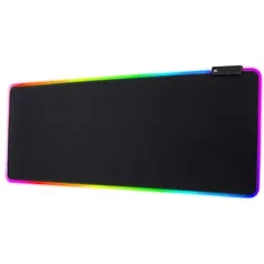 Mouse Pad Luminoso Colorido Com LED Antiderrapante Tapete de Mesa Com Efeito de Luz RGB 300 * 800mm