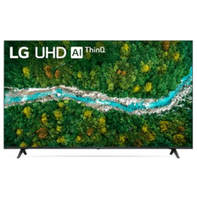 Smart TV LG 60'' 4K UHD 60UP7750 WiFi Bluetooth HDR IAl ThinQ Smart Magic Preto Bivolt