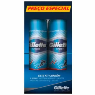 Kit 2 Desodorantes Antitranspirante Gillette Pressure Defense - Proteção 48 horas - R$9,90
