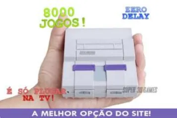 Super Nintendo Mini + 8 mil jogos 2 Controles com fio | R$559