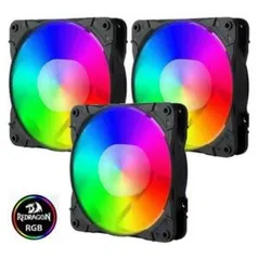 KIT ventoinha redragon RGB | R$ 139