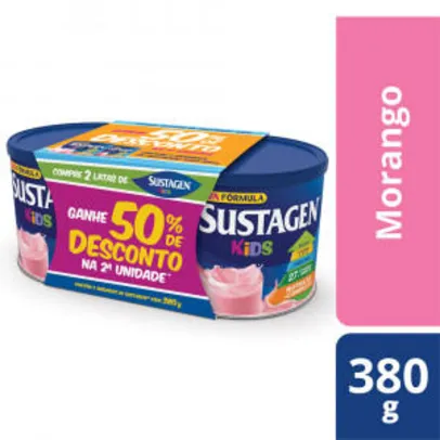 2 x Sustagen Kids Complemento Alimentar Infantil Morango 380g - R$25