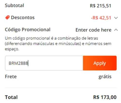 Imagem na descrição da promoção