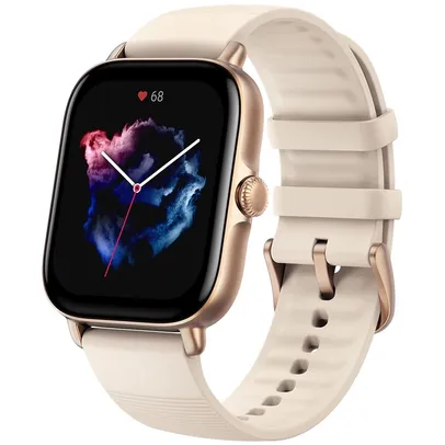 [AME R$581] Smartwatch Amazfit GTS 3 Ultra HD Amoled Display Branco Marfim