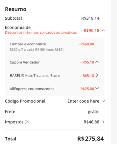 Imagem na descrição da promoção