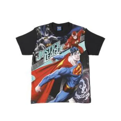 Saindo por R$ 9: Camiseta Justice League (Infantil - tamanho 8) - R$9 | Pelando