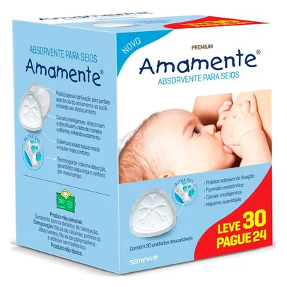 Absorvente De Seio Amamente Descartavel Leve 30 Pague 24 Unidades