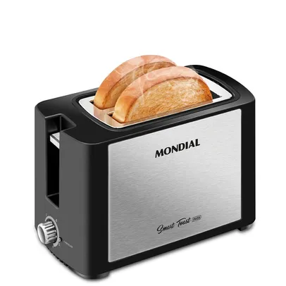 Tostador de Pão Mondial Smart Toast, 800W, 127V, Preto e Inox - T-13