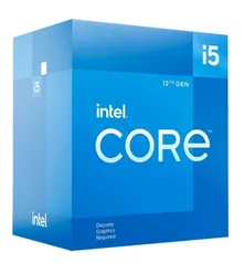 Processador Intel Core i5 12400F, 2.5GHz (4.4GHz Turbo), 12ª Geração, 6-Cores 12-Threads, LGA 1700, Com Cooler, BX8071512400F