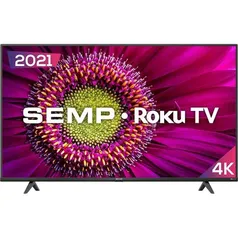 [AME R$1979] Smart TV  LED 50" Semp 50RK8500 RokuUHD HDR Wifi Dual Band 4 Hdmi 1 USB