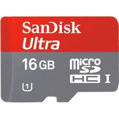 [Americanas] Cartão Micro SD Ultra Classe 10 com adapt para Android 16GB - SanDisk R$19