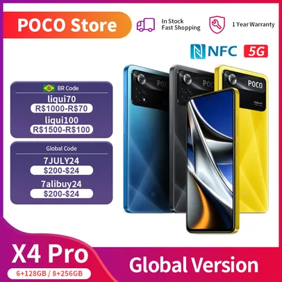Smartphone Poco x4 pro 5g nfc 