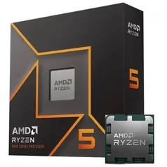 Processador AMD Ryzen 5 9600X, 3.9GHz (5.4GHz Turbo), 6-Cores 12-Threads, AM5, Sem Cooler, 100-100001405WOF