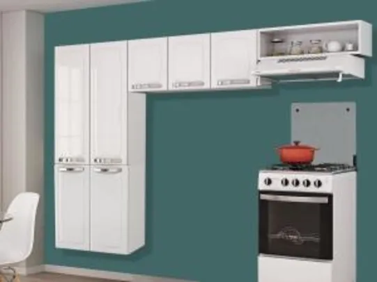 Cozinha Compacta Itatiaia Rose com 7 Portas Aço Branco - R$ 332,49