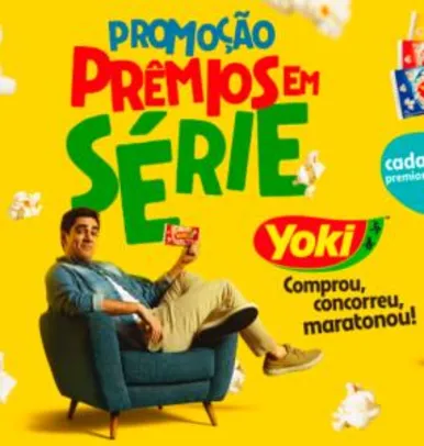 Compre Pipoca Yoki e concorra a TVs 4K de 65' e outros prêmios