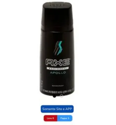Desodorante Axe Apollo 150ml (leve 6 e pague 3) - R$5