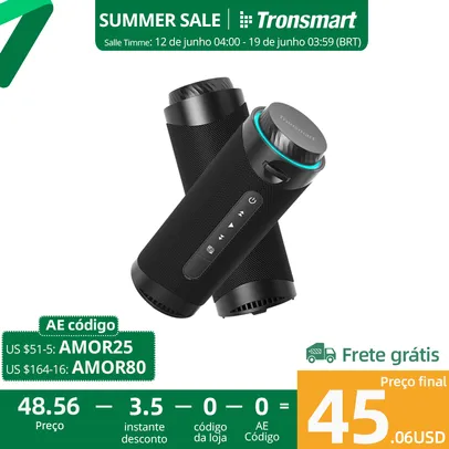 Tronsmart t7 Caixinha de som bluetooth, surround de 360 graus