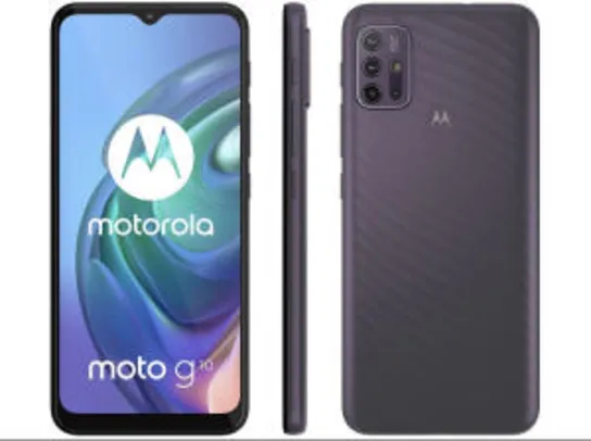 [Magalupay R$1329 ] Smartphone Motorola Moto G10 64GB Cinza Aurora - 4G 4GB RAM Tela 6,5" R$1529