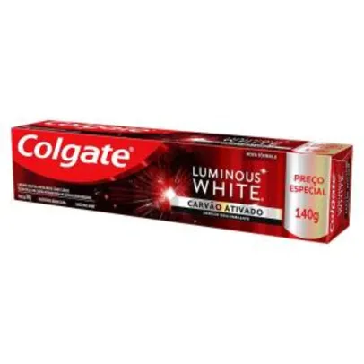 Creme Dental Colgate Luminous White Carvão Ativado 140g - Leve 3 pague 2 - R$6 cada